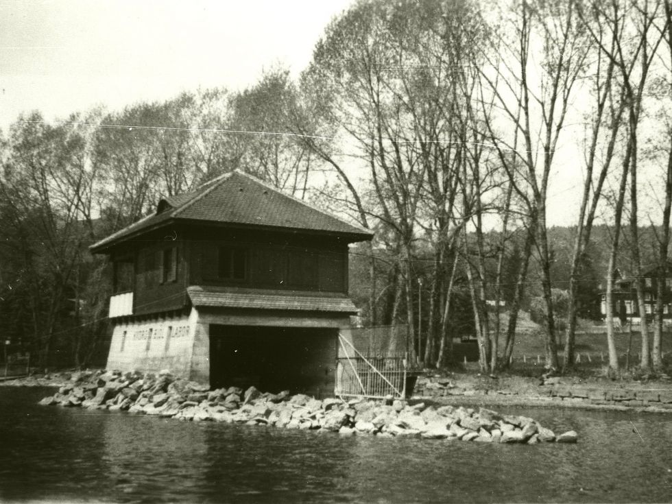 © Eawag: Das erste, 1916 in der Oertliegg, erstellte Labor (Aufnahme von 1938); das Gebäude ist heute in Privatbesitz.